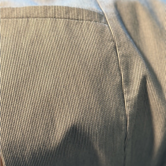 Lane Bryant- 4-Season Slim Capri Pant - Dark Charcoal/White Striped - 16W - Picture 2 of 4